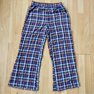 Forever 21 Plaid Wide Leg Lightweight Lounge Pajama Pants, Sugarplum, Size Small